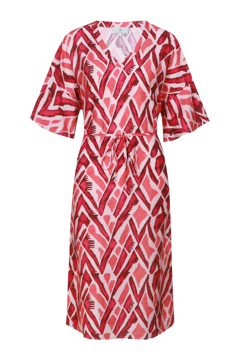 CS The Label Dalma Dress Powder Pink/Sunkissed Coral
